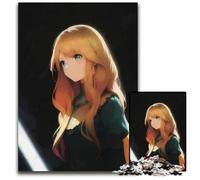 Jigsaw Puzzles for Adults 1000 Piece Anime Girl Black Paper Jigsaw Puzzles for Adults Challenging DIY Brain Teaser Perfect Family Game Or Decorative Gift 1000 PCS(38x26cm)