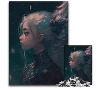 Jigsaw Puzzles for Adults 1000 Piece Anime Girl Profile Paper Jigsaw Puzzles Ideal for Teenagers & Collectors Travel Gift Family Activity 1000 PCS(38x26cm)