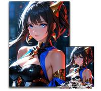 Jigsaw Puzzles for Adults 1000 Piece Anime Girl with Blue Eyes Challenging Puzzles Interactive Family Game Ideal Family Activity Game 1000 PCS(75x50cm)