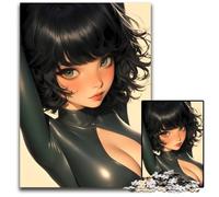 Jigsaw Puzzles for Adults 1000 Piece Anime Girl with Green Eyes Paper Puzzles for Birthdays Holidays Best for Christmas 1000 PCS(38x26cm)