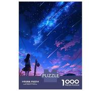 Jigsaw Puzzles for Adults 1000 Piece Anime Starry Twilight Girl Jigsaw for Adults Fun Games Wall Art Unique Birthday And Xmas Gifts 52x38cm/1000pcs