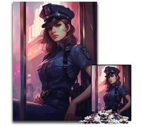 Jigsaw Puzzles for Adults 1000 Piece Anime Waifu Police Girl Puzzles for Adults for Home Decor & Holiday Fun 1000 PCS(75x50cm)