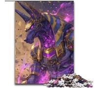 Jigsaw Puzzles for Adults, 1000 Piece Anubis The Egyptian God Jigsaw Ideal for Lover, Perfect Christmas, New Year, Valentine's Gift (size 26x38cm)