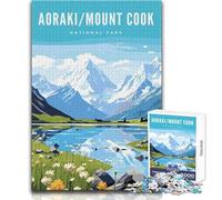 Jigsaw Puzzles for Adults 1000 Piece Aoraki Mount Cook Ntl Park Educational Games Pattern Assembly Educational Toy Size 50x75cm