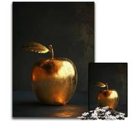 Jigsaw Puzzles for Adults 1000 Piece Apple Fruit Dark Gold Jigsaw Puzzles for Adults Perfect for Teenagers & Home Decor 1000 PCS(75x50cm)