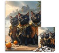 Jigsaw Puzzles for Adults 1000 Piece Aristocrat Cat Difficult Puzzles for Adults Interactive Family Game Ideal Family Activity Game 1000 PCS(75x50cm)