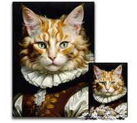 Jigsaw Puzzles for Adults 1000 Piece Aristocratic Cat Portrait Impossible Jigsaw Puzzles for Adults for Holidays Birthdays And Family Game Nights 1000 PCS(38x26cm)