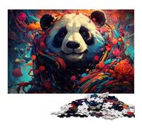 Jigsaw Puzzles for Adults 1000 Piece Art Animal Panda Jigsaw Puzzles Colorful Home Decor & Interactive Family Game, 50x75CM/19.68x29.52inch