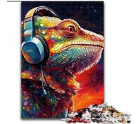 Jigsaw Puzzles for Adults, 1000 Piece Art Chameleon Challenging Puzzles size 50x75cm Colorful Home Decor & Interactive Family Game
