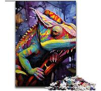 Jigsaw Puzzles for Adults 1000 Piece Art Chameleon Jigsaw Home Activity for Holidays, Birthdays, And Family Game Nights (size : 26x38cm)