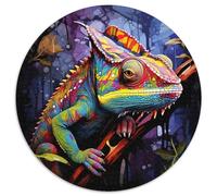 Jigsaw Puzzles for Adults, 1000 Piece Art Chameleon Round Jigsaw Perfect for Teenagers & Family Fun, for Birthdays (67.5x67.5cm)