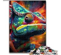 Jigsaw Puzzles for Adults 1000 Piece Art Chameleon Wooden Jigsaw Challenging Brain Teaser for Teenagers, Family Fun, DIY Home Decor Gift (Szie 50x75cm)