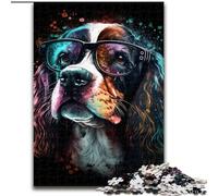 Jigsaw Puzzles for Adults 1000 Piece Art Colourful Dogs Jigsaw Puzzles size 50x75cm Birthday Gift Idea, Challenging Brain Teaser Game