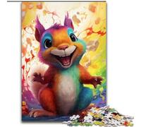 Jigsaw Puzzles for Adults, 1000 Piece Art Cute Squirrel Challenging Puzzles size 26x38cm Colorful Home Decor & Interactive Family Game