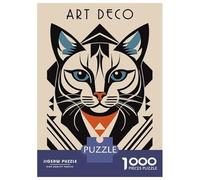 Jigsaw Puzzles for Adults 1000 Piece Art Deco Cat Roaring Twenties Adult Puzzles Toy Wall Decor Wall Decoration Deal As Gifts for The Whole Family 70x50cm/1000pcs