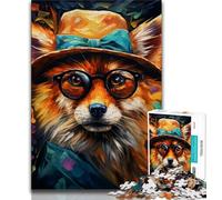 Jigsaw Puzzles for Adults 1000 Piece Art Fox,Help The Brain Exercise Addictive Toys to Cultivate Patience Perfect Decoration (75x50cm)