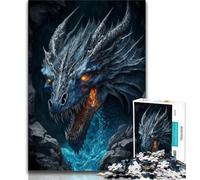 Jigsaw Puzzles for Adults 1000 Piece Art Ice Dragon 1000 Pieces for Teenagers,Educational Toy Funny Family Games Unique Home Decor 26x38cm