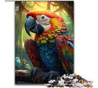 Jigsaw Puzzles for Adults 1000 Piece Art Parrot Made of Wood, Suitable for Birthdays, Halloween, Thanksgiving, Easter 50x75cm Birthday Party for Men Women