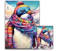 Jigsaw Puzzles for Adults 1000 Piece Art Penguin Jigsaw Puzzles Interactive Family Game, Brain Challenge, Educational Toy 26X38CM/10.23x14.96inch