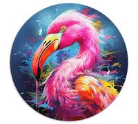 Jigsaw Puzzles for Adults 1000 Piece Art Psychedelic Flamingo Challenging Puzzles Develops Hand-Eye Coordination Skills,Perfect for Birthday Gifts (67.5x67.5cm)