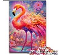 Jigsaw Puzzles for Adults 1000 Piece Art Psychedelic Flamingo Jigsaw Family Interactive Game, Ideal for Teenagers, Brain Teaser Gift (size : 26x38cm)