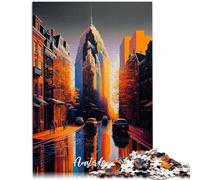 Jigsaw Puzzles for Adults 1000 Piece Artsy Amsterdam Challenging Game 26x38cm Enhance love between couples for for teenager Age 14 and Up