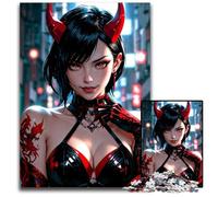 Jigsaw Puzzles for Adults 1000 Piece Asian Anime Girl Halloween Impossible Jigsaw Puzzles for Adults Brain Challenge Gift Educational Activity for Teenagers 1000 PCS(38x26cm)