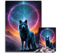 Jigsaw Puzzles for Adults 1000 Piece Astral WolfChallenging Puzzles Fun at Home Activities Birthday Present Travel Gifts 1000 PCS(38x26cm)