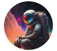 Jigsaw Puzzles for Adults, 1000 Piece Astronaut 1000 Pieces Round Puzzles for Adults DIY Art Decor, 1000pcs (67.5x67.5cm)