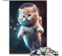 Jigsaw Puzzles for Adults 1000 Piece Astronaut Cat Baby cardboard Jigsaw Puzzles Perfect for Family Fun on Birthdays, Christmas Size 26X38CM