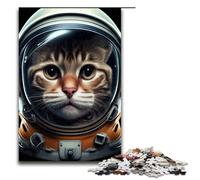 Jigsaw Puzzles for Adults 1000 Piece Astronaut Cat Space Animal Wooden Puzzle Learning Educational Toys Family Games 75x50cm
