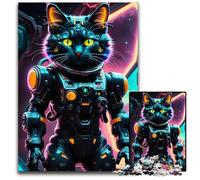 Jigsaw Puzzles for Adults 1000 Piece Astronaut Cat14b Wooden Jigsaw Puzzles for Birthdays And Holidays 1000 PCS(75x50cm)