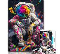 Jigsaw Puzzles for Adults 1000 Piece Astronaut Dream,Stress Reliever Staycation Kill Time with Matching Poster And Trivia Sheet (38x26cm)
