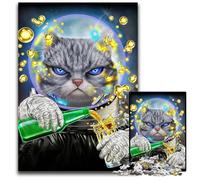 Jigsaw Puzzles for Adults 1000 Piece Astronaut Grey Cat Jigsaw Puzzles Perfect for Teenagers Family Bonding Brain Teaser & DIY Home Decor Gift 1000 PCS(38x26cm)