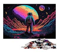 Jigsaw Puzzles for Adults 1000 Piece Astronaut Jigsaw Puzzles Colorful Home Decor & Interactive Family Game, 26X38CM/10.23x14.96inch