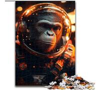 Jigsaw Puzzles for Adults, 1000 Piece Astronaut Monkey Puzzle Family Interactive Game, DIY Home Decor Brain Challenge Gift (size 26x38cm)
