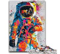 Jigsaw Puzzles for Adults 1000 Piece Astronaut Oil Painting Adult Jigsaw,Game Toys Every Piece Is Unique - Challenging Family Fun Game (26x38cm)