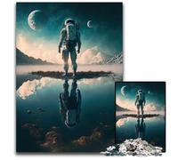 Jigsaw Puzzles for Adults 1000 Piece Astronaut on New PlanetChallenging Puzzles Fun at Home Activities Birthday Present Travel Gifts 1000 PCS(75x50cm)
