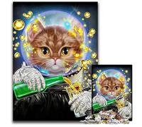 Jigsaw Puzzles for Adults 1000 Piece Astronaut Orange Cat Jigsaw Puzzles Perfect for Teenagers Family Bonding Brain Teaser & DIY Home Decor Gift 1000 PCS(75x50cm)