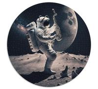 Jigsaw Puzzles for Adults 1000 Piece Astronaut Playing Saxophone Difficult Puzzles for Adults An for Christmas Or Birthdays (Size 67.5x67.5cm)