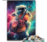 Jigsaw Puzzles for Adults 1000 Piece Astronaut Playing Violin,Decompressing Intellectual Educational Toy Educational Game for Birthday,Chrismas 38x52cm