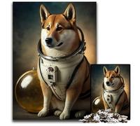 Jigsaw Puzzles for Adults 1000 Piece Astronaut Shiba InuWooden Jigsaw Puzzles for Adults Erfect for Home Decor Birthdays Holidays And Gifts 1000 PCS(75x50cm)