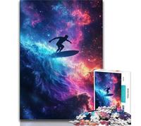 Jigsaw Puzzles for Adults 1000 Piece Astronaut Space Surfing Teenager Jigsaw,Family Game Stress Reliever Difficult Challenge Suitable for Couples 26x38cm