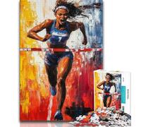 Jigsaw Puzzles for Adults 1000 Piece Athlete Sprinting Puzzles for Teenagers,Challenging Game Gifts for Is Ideal As A Gift for The Whole Family 26x38cm