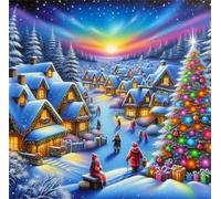 Jigsaw Puzzles for Adults 1000 piece Aurora Village, 1000 Piece Difficult jigsaw puzzles for adults, Challenging Jigsaws 1000 pieces, Puzzle Game for The Whole for Women, Gifts for Men 65x65cm