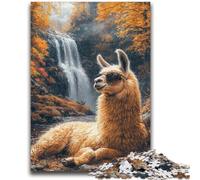 Jigsaw Puzzles for Adults 1000 Piece Autumn Alpaca for And from 14 Years And over Hands-on Game Christmas Game Gifts 38x26cm