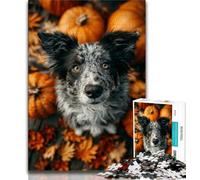 Jigsaw Puzzles for Adults 1000 Piece Autumn Dog,Help The Brain Exercise Addictive Toys to Cultivate Patience Perfect Decoration (38x26cm)