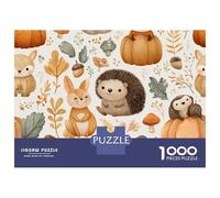 Jigsaw Puzzles for Adults 1000 Piece Autumn Forest Animals Pattern-1 Adult Jigsaw Anti-Stress Toys Perfect Decoration Fun Activities at Home 38x26cm/1000pcs