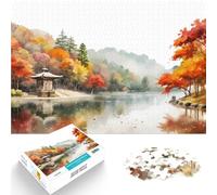 Jigsaw Puzzles for Adults 1000 Piece Autumnal Lake Scene Spiele Spielzeug Geschenk Tolles Geschenk für Spiele75x50cm