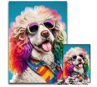 Jigsaw Puzzles for Adults 1000 Piece Awesome Summer Stylish DogJigsaw Puzzles for Adults Perfect DIY Art Decor Or Birthday Gift 1000 PCS(75x50cm)